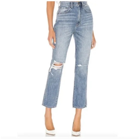 pistola Denim - Pistola Eden High Rise Distressed Mom Medium Wash Blue Jeans sz - 31
